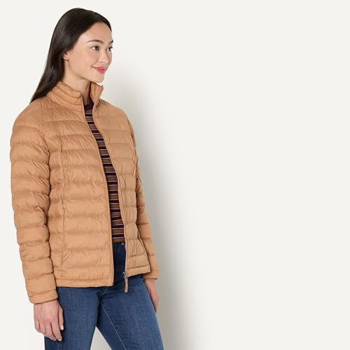 AMAZON ESSENTIALS WOMENS LIGHTWEIGHT LONG-SLEEVE PUFFER JACKET SIZE: WOMEN 2XL New