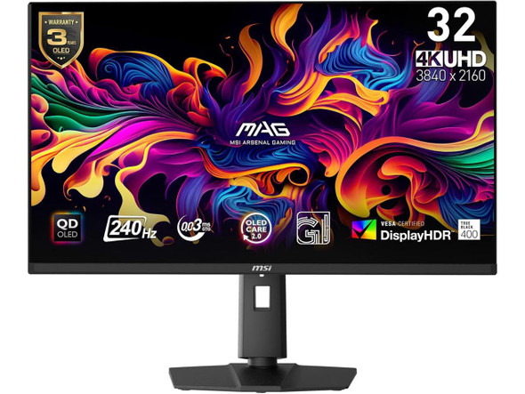 MSI 32 inch UHD 4K 240Hz AMD FreeSync Premium 0.03ms HDR400 OLED Gaming Computer