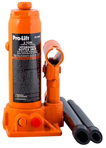 PRO-LIFT 2 TON HYDRAULIC BOTTLE JACK CAR JACK 4000 LBS CAPACITY PL1002 - ORANGE