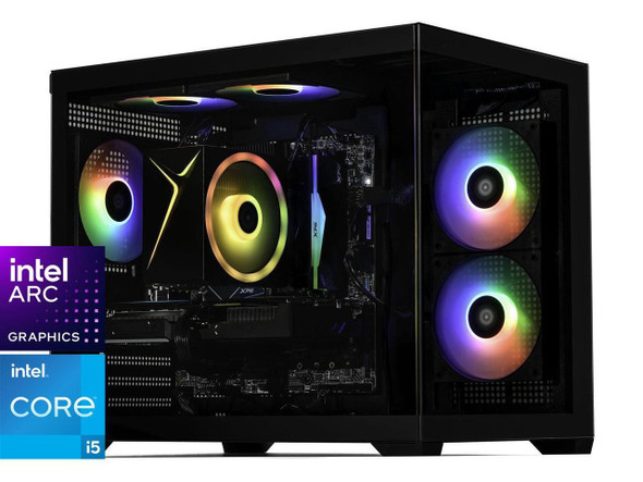 STORMCRAFT Gaming PC SIRIUS Intel Core i5-14400F Intel Arc B570 10GB OC ASROCK –