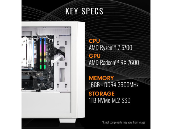 Thermaltake Gaming Desktop PC NE R76-H16 AMD Ryzen 7 5700 16GB DDR4 1TB SSD AMD