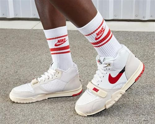 DZ2547 NIKE MEN'S AIR TRAINER 1 PHOTON BASKETBALL SHOES SIZE 9.5 WHITE/BLACK/RED