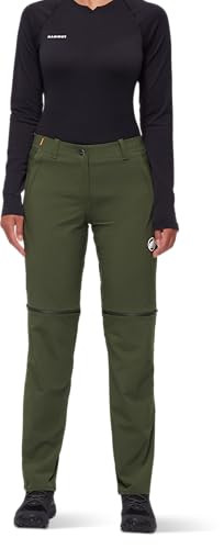 MAMMUT WOMENS OUTDOOR HIKING ZIP-OFF PANTS SIZE 6 (W10 EU36) - DARK MARSH New
