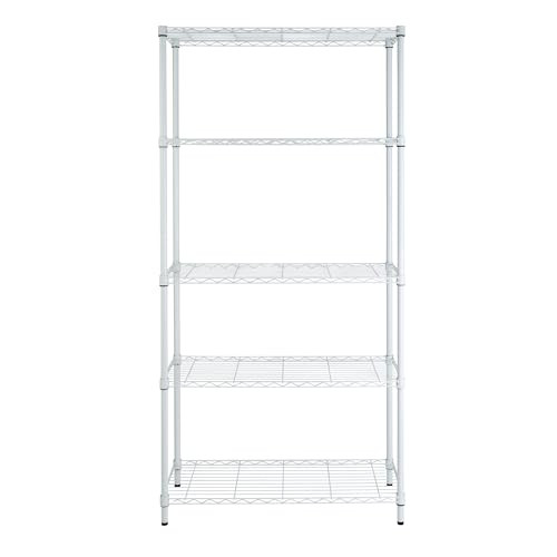 HONEY CAN DO 5-TIER STORAGE SHELVES HOLDS 200 LBS SHF-01573 - WHITE