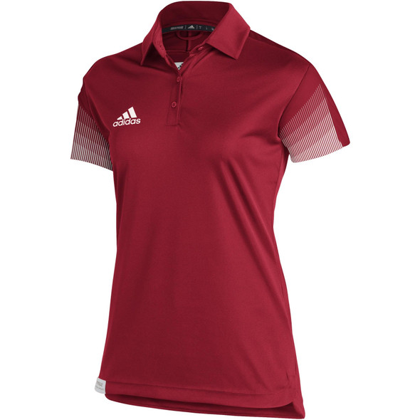 GL7871 ADIDAS Women's Sideline 21 Primeblue Polo Red Size L
