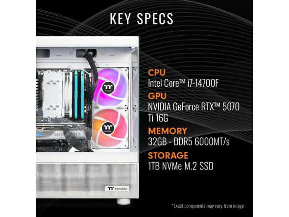 Thermaltake LCGS NE i1470S-V170S Gaming Desktop (Intel Core i7-14700F, ToughRam