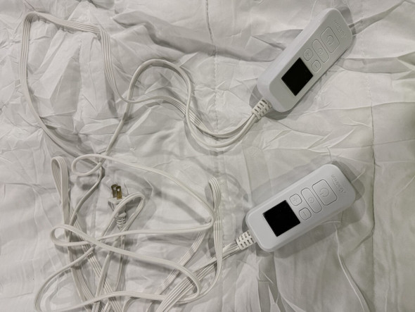 SUNBEAM HEATED MATTRESS PAD, KING - WHITE