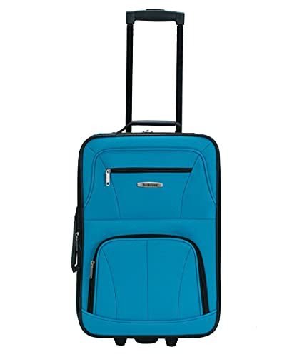 ROCKLAND JOURNEY SOFTSIDE UPRIGHT LUGGAGE SET, EXPANDABLE, TURQUOISE