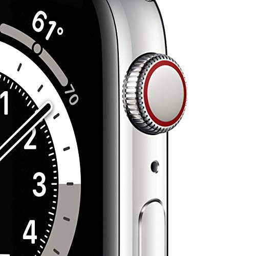 Apple Watch Series 6 GPS Cellular 44mm Stainless Steel White Band M07L3LL/A