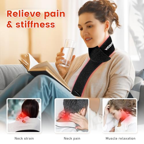 VICONOR RED LIGHT THERAPY BELT FOR BODY NEAR INFRARED WEARABLE RED LIGHT - BLACK