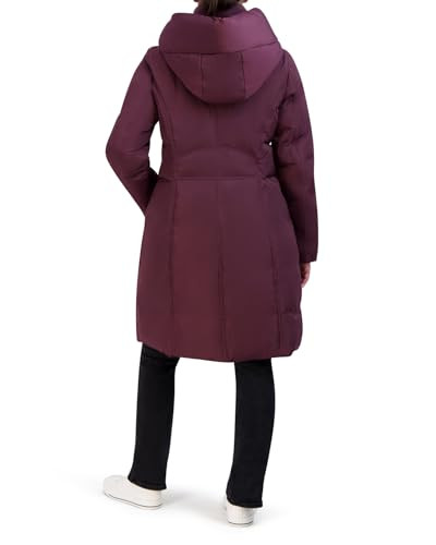 353SD886 COLE HAAN SIGNATURE 2-LAYER DOWN COAT WOMEN-MERLOT-M New