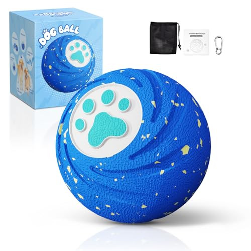 Lovkid Smart Interactive Dog Toys Ball Durable E-TPU Aggressive Chewers - Blue