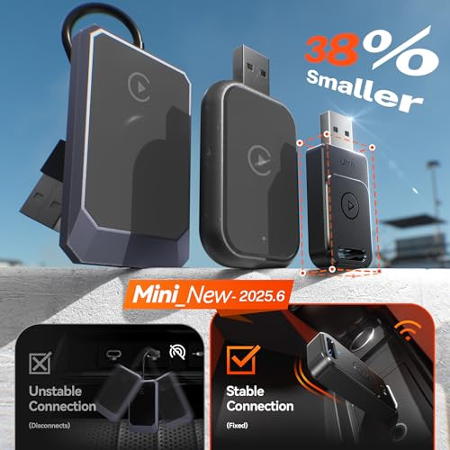 CLEVITON FOR APPLE CARPLAY WIRELESS ADAPTER 3X FAST AUTO-CONNECT NO LATENCY PLUG