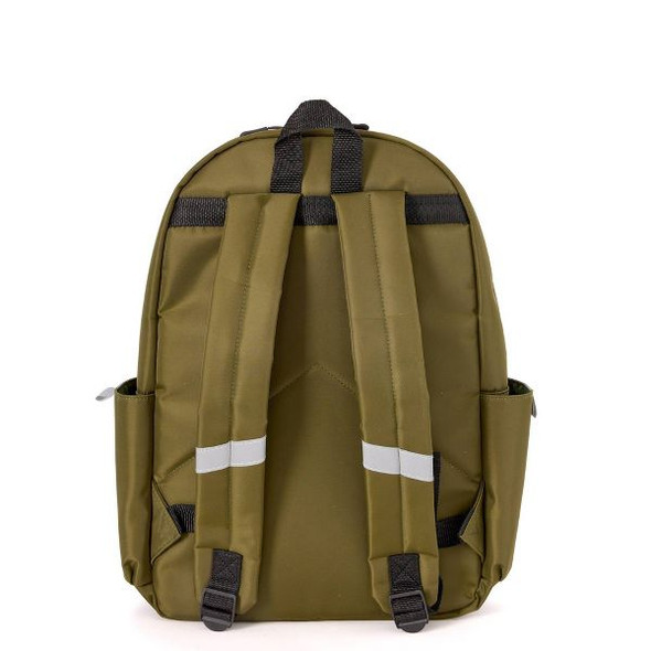 LOCKER CLUB KIDS' 16L NYLON BACKPACK WITH HEADPHONE PENCIL POUCH - OLIVE GREEN New