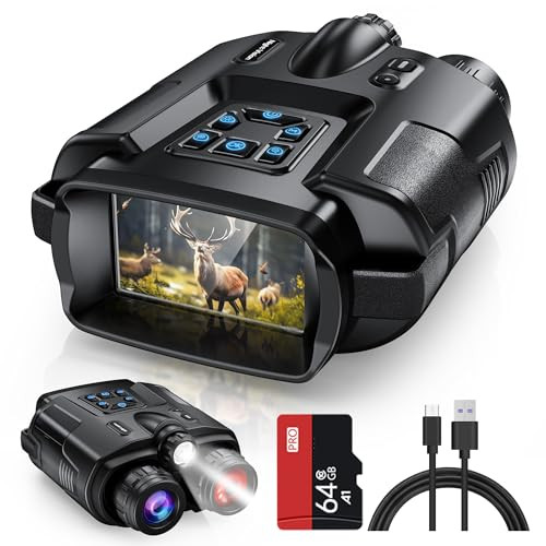 DIYIMIN 4K NIGHT VISION GOGGLES FOR ADULTS, 2000FT INFRARED NIGHT VISION - BLACK