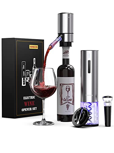 Tomeem Rechargeable Electric Wine Gift Set JKPQ01 - Silver