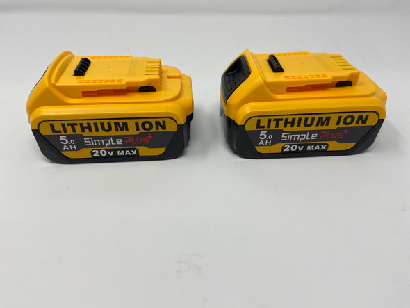 SIMPLE PLUS+ 5.0AH 20V MAX REPLACEMENT 20V MAX BATTERY 2 PACKS - YELLOW/BLACK