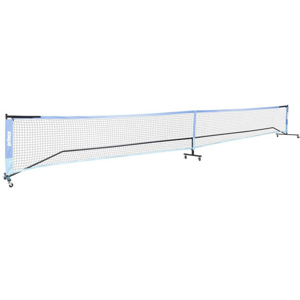 PRINCE FULL EASY TO TRANSPORT COURT PICKLEBALL NET + WHEELS - 22FT - BLUE