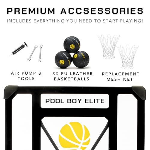 POOL BOY SPORTS POOL BASKETBALL HOOP - ADJUSTABLE POOLSIDE BASKETBALL HOOP