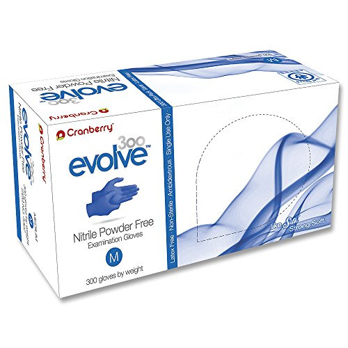 3308-300P Nitrile Powder Free Exam Gloves 2.0mil Large 300 Count - Blue New