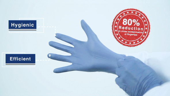 3308-300P Nitrile Powder Free Exam Gloves 2.0mil Large 300 Count - Blue New