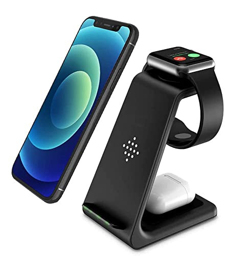 SHARE SUNSHINE WIRELESS CHARGER STAND DOCK 3 IN 1 FAST QI - BLACK