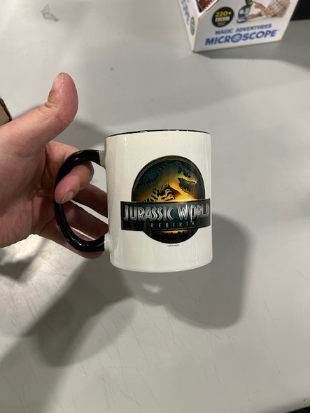 LAPITA JURASSIC WORLD REBIRTH LOGO MUG WHITE WITH BLACK INSIDE AND HANDLE