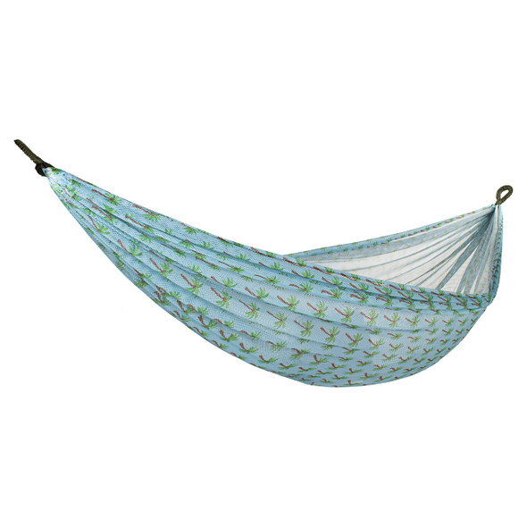 BH-406WCA Bliss Hammocks Mesh Edition Hammock Light Blue Palmtree Tree