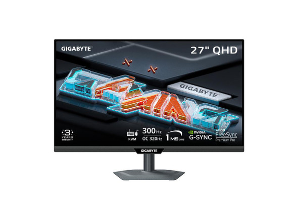 GIGABYTE 27 inch QHD 2K 1440P 300Hz/OC 320Hz IPS with AMD FreeSync Premium Pro &
