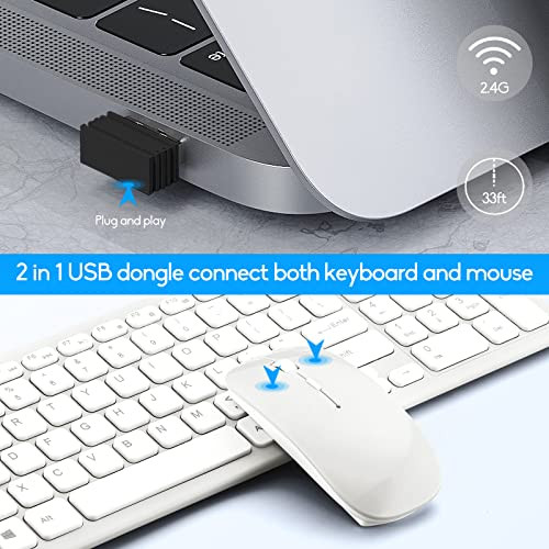 GUIHENG WIRELESS KEYBOARD AND MOUSE COMBO GHKM09-01 - WHITE