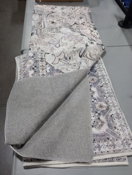 KATHY IRELAND HOME FANNEL PRINTED AREA RUG 5FT BY 7FT - IVORY TAPESTRY