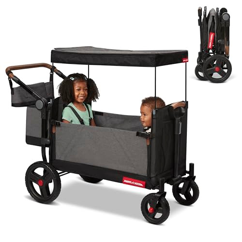 RADIO FLYER ATLAS STROLL ’N WAGON 3-IN-1 PUSH OR PULL VERSATILITY 3976 - GRAY