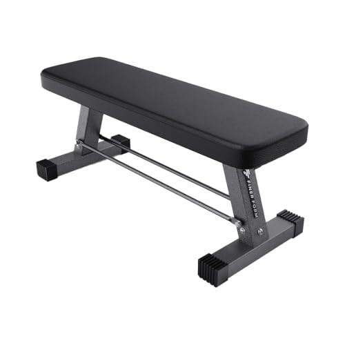 FF FINER FORM ESSENTIAL FLAT WEIGHT BENCH FOR YOUR HOME GYM - ‎GRAY