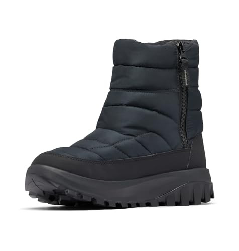 207511 WOMEN'S COLUMBIA SNOWTROT MID SNOW BOOTS BLACK/TITANIUM II SIZE 10.5 W