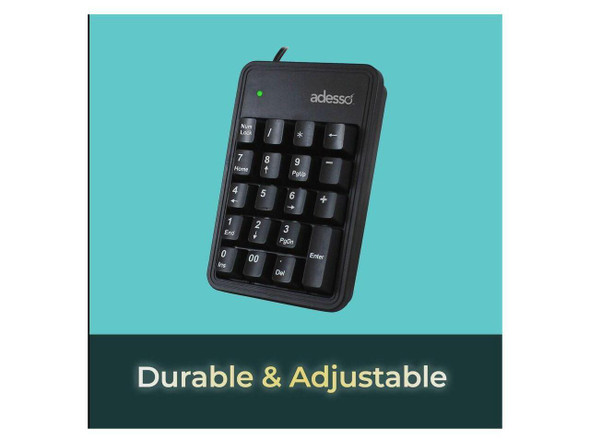 Adesso Easytouch 600UB Keypad - Cable Connectivity - Compact - USB Interface -