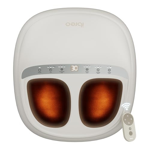 IBREO FOOT 3 FOOT MASSAGER WITH REMOTE - CREAM WHITE