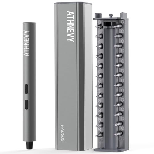 ATHNEVY 3.7V MINI PRECISION ELECTRIC SCREWDRIVER CORDLESS SCREWDRIVER - GRAY