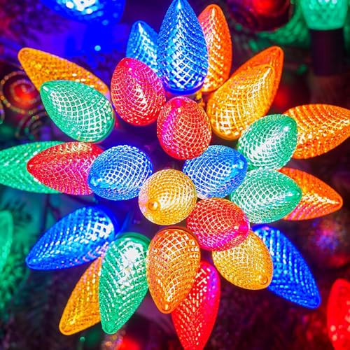 Brightown Christmas Lights 100 Ft LED Commercial Lights Multicolor Strawberry C9