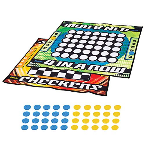 FRANKLIN SPORTS CHECKERS AND FOUR IN A ROW - 42 PLASTIC PUCKS - MULTICOLOR