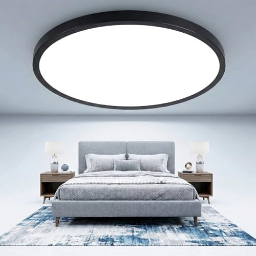GOBRIGHT 16.5" LED Ceiling Light, 4200 Lumen, 2700K-6500K, 1Pck - Black