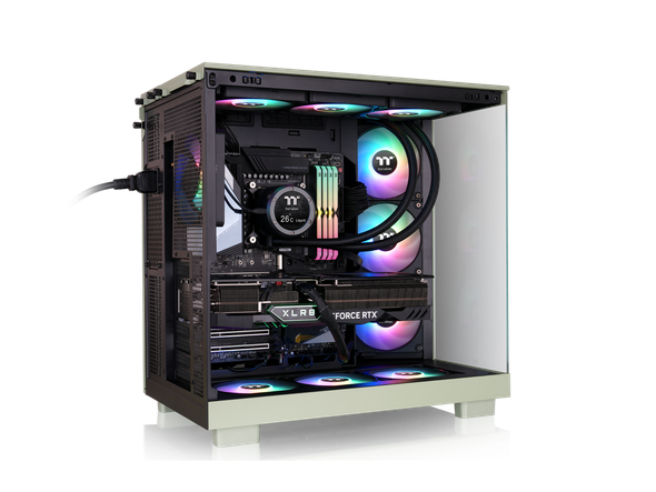 Thermaltake View 380 XL WS ARGB; Mid Tower Chassis; Side Wood Trim; 4x120mm ARGB