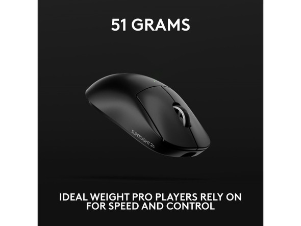 Logitech G PRO X Superlight 2c Wireless Gaming Mouse, 51 g pro-Grade Compact