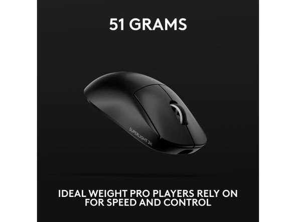 Logitech G PRO X Superlight 2C Wireless Gaming Mouse, Ultra-Lightweight 51g