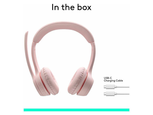 Logitech Zone 300 Wireless Bluetooth Headset With Noise-Canceling Microphone,
