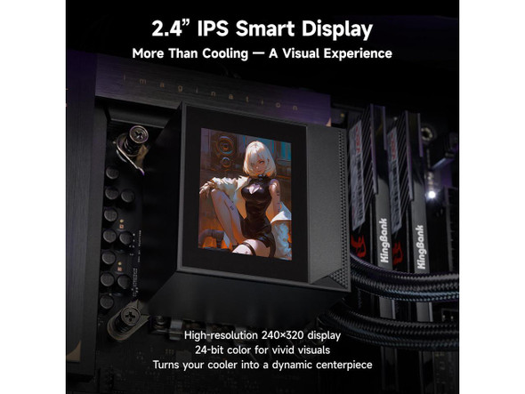 PCCOOLER CPS DC360 Pro ARGB Display AIO CPU Liquid Cooler, 360mm Radiator, 310W