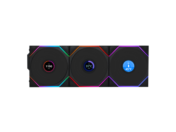 Lian Li UNI Fan TL LCD 120 Wireless - Triple Pack - 2.4 GHz Wireless Controller