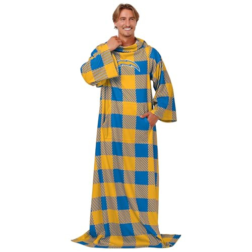 FOCO NFL UNISEX-ADULT NFL TEAM LOGO OVERSIZED WEARABLE THROW BLANKET New