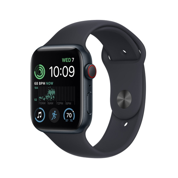 Apple Watch SE 2 GPS + Cell 44mm Midnight Aluminum Case Midnight Band -M/L