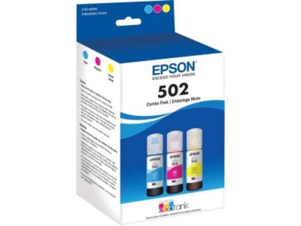 Epson T502 Multi-Color Ink Cartridges C/M/Y 3-Pack