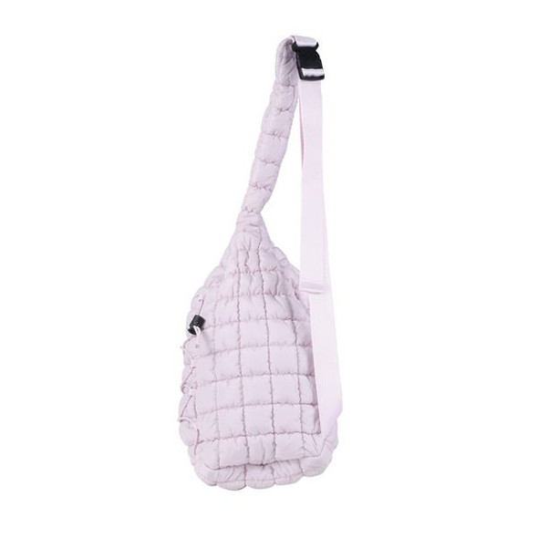 PICKLE O' JOE QUILTED SLING BAG PICKLEBALL BAG - DUSTY PINK